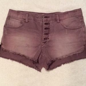 Free People Shorts - Free People Button Fly Dusty Purple Shorts 27 Free People Shorts - Free People Button Fly Dusty Purple Shorts 27